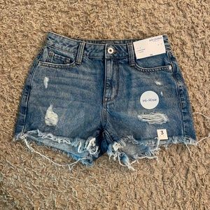 Arizona Jean Co Hi Rise Distressed Jean Shorts